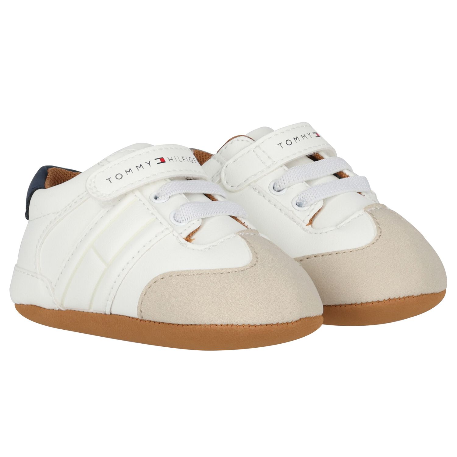 Baby Boys Ivory Logo Pre Walker Shoes, 1, hi-res