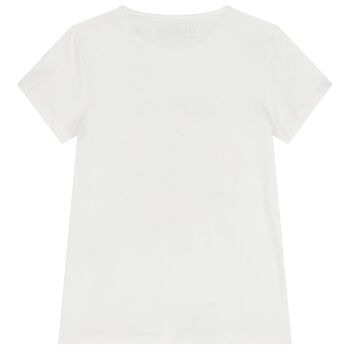 تيشيرت بنات بشعار تيدى بير باللون الابيض 