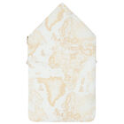 Girls White & Beige Geo Map Baby Nest, 1, hi-res