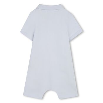 Baby Boys Blue Logo Romper