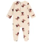 بدلة أطفال بشعار دب تيدي باللون البيج, 3, hi-res