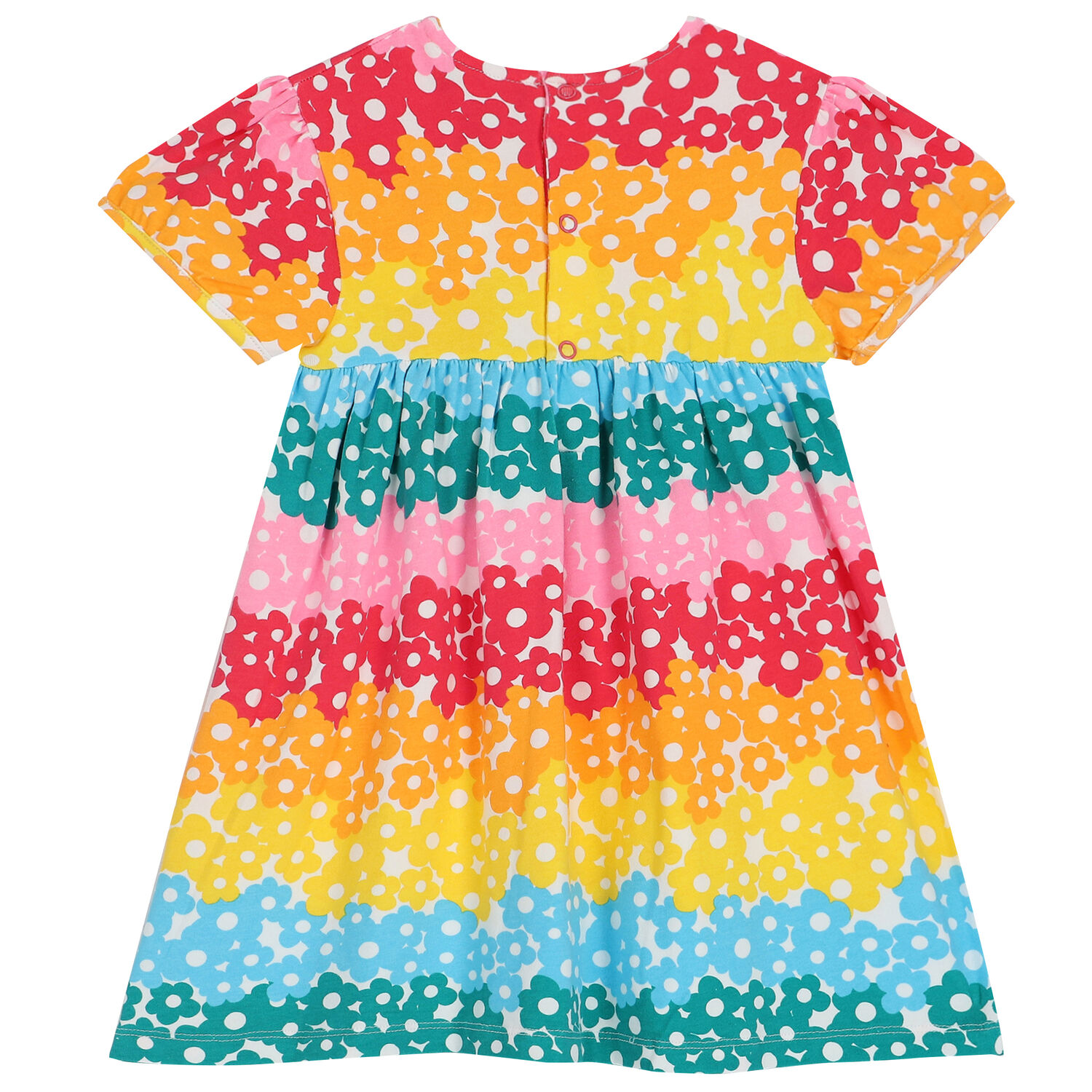 Younger Girls Multi-Colored Floral Dress, 1, hi-res