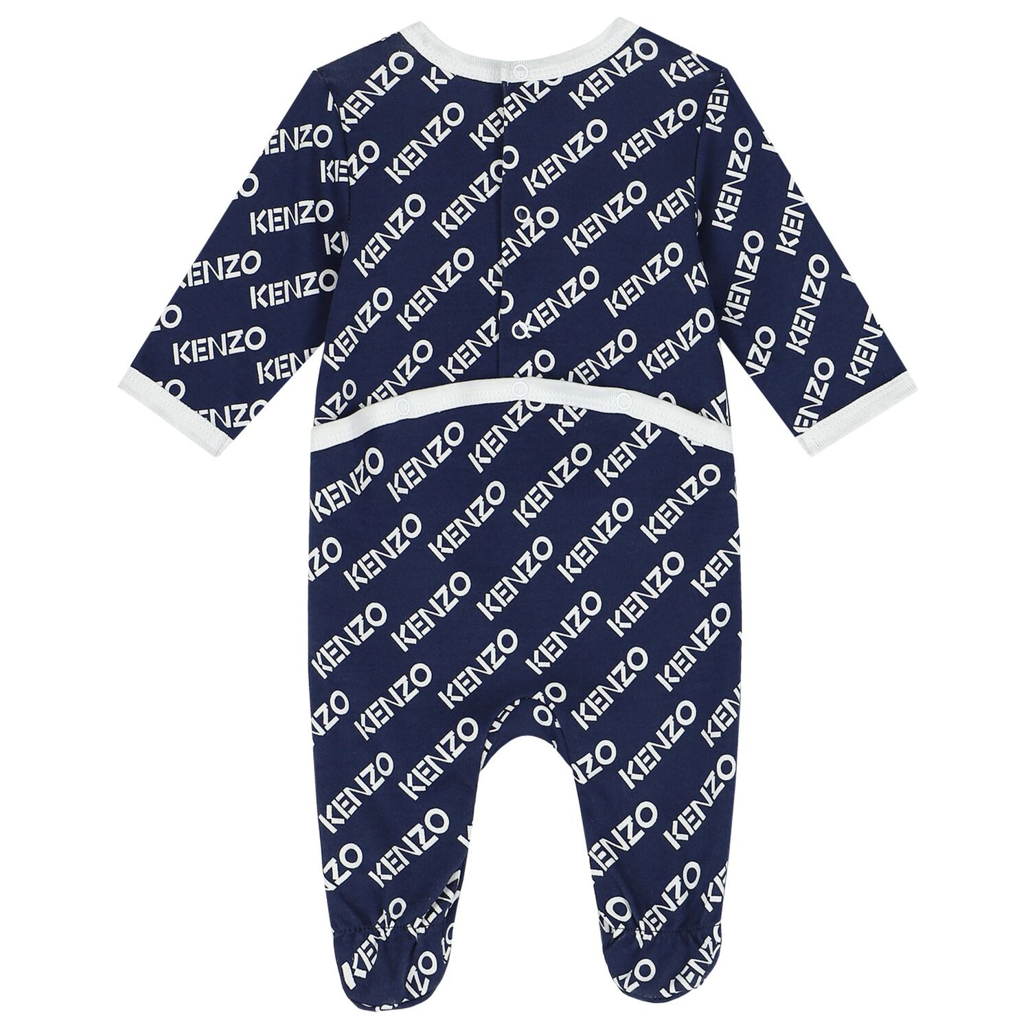 Navy Blue & White Logo Babygrows ( 2-Pack ), 1, hi-res image number null