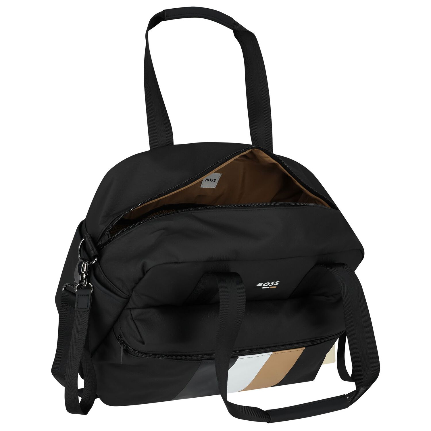 Black Logo Baby Changing Bag, 1, hi-res