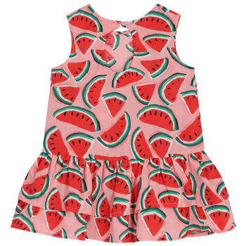 Girls Pink Watermelon Dress