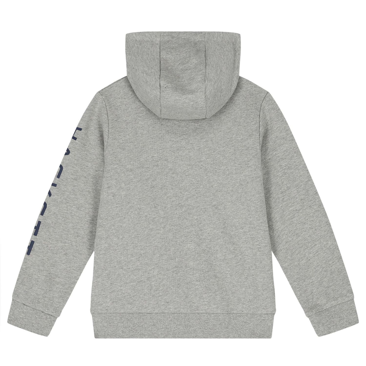 Boys Grey Logo Hooded Zip Up Top, 1, hi-res image number null