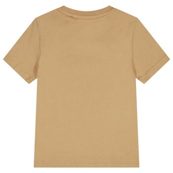 Boys Beige Logo T-Shirt
