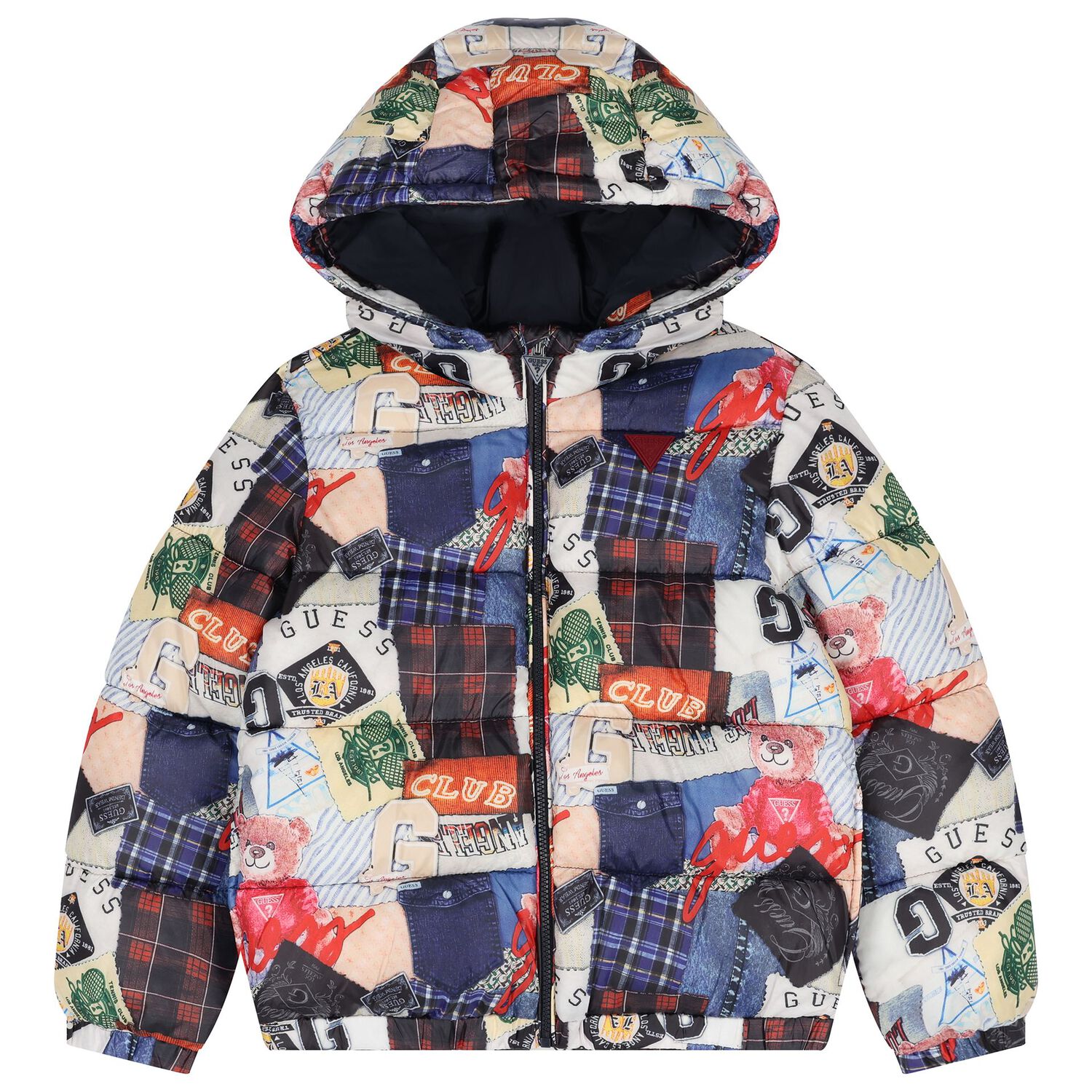 Boys Multi-Coloured Logo Padded Puffer Jacket, 1, hi-res image number null
