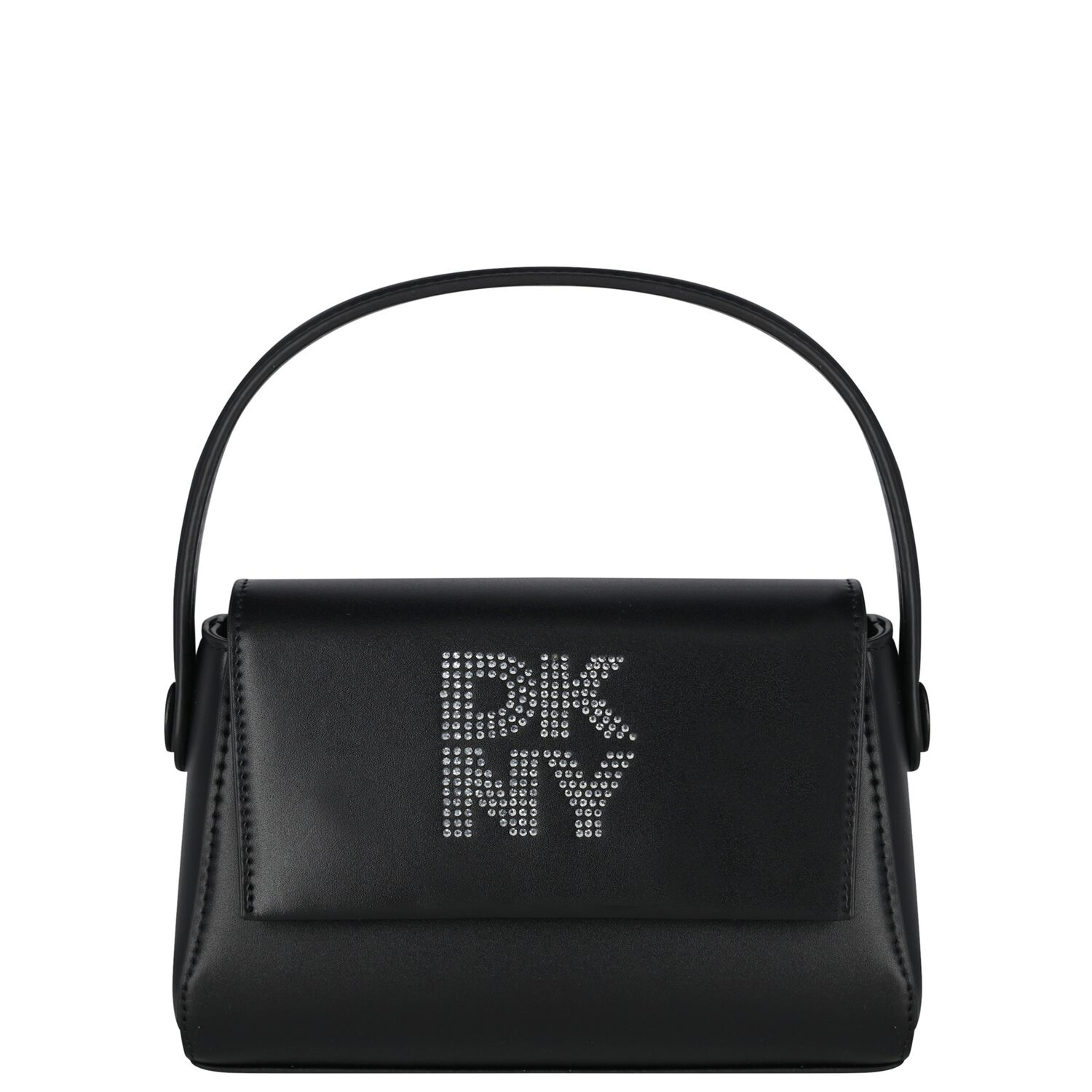 Girls Black Faux Leather Handbag, 1, hi-res