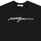 تيشيرت بنات بالشعار باللون الأسود, 2, hi-res