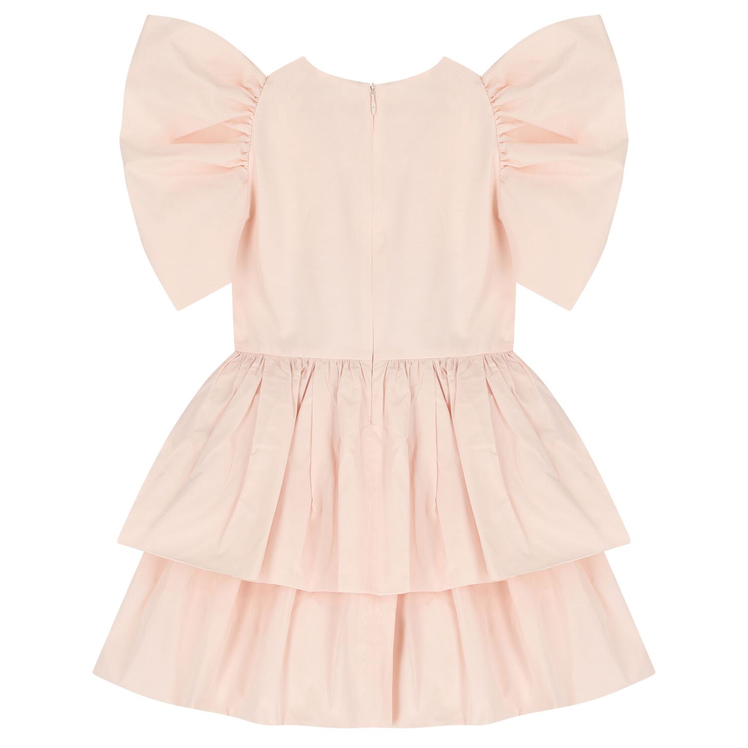 Girls Pink Logo Tiered Dress, 2, hi-res