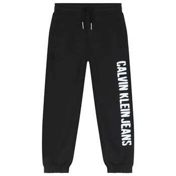 Boys Black Logo Joggers