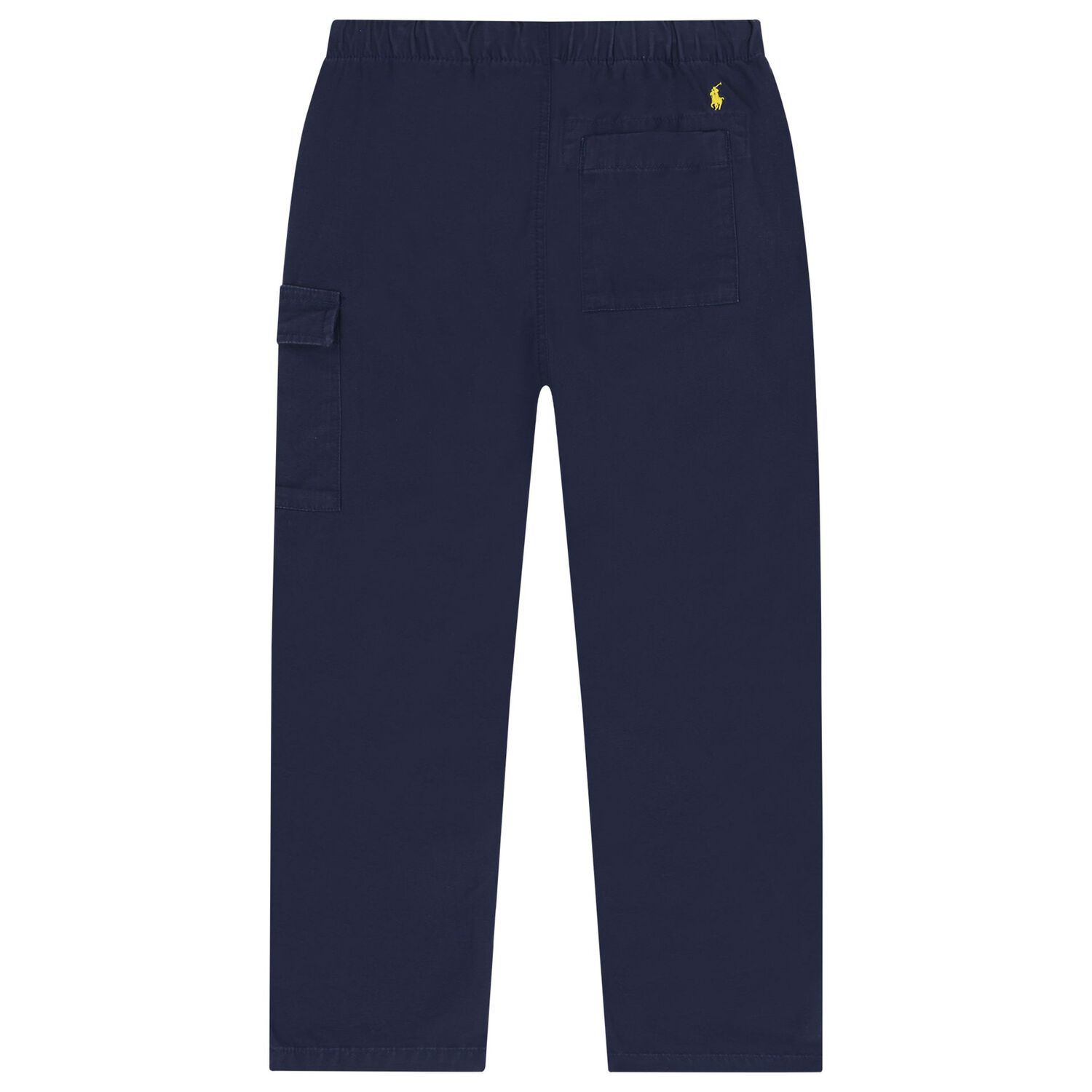 Boys Navy Blue Logo Trousers, 1, hi-res
