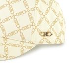 Girls Ivory & Gold Logo Cap, 1, hi-res