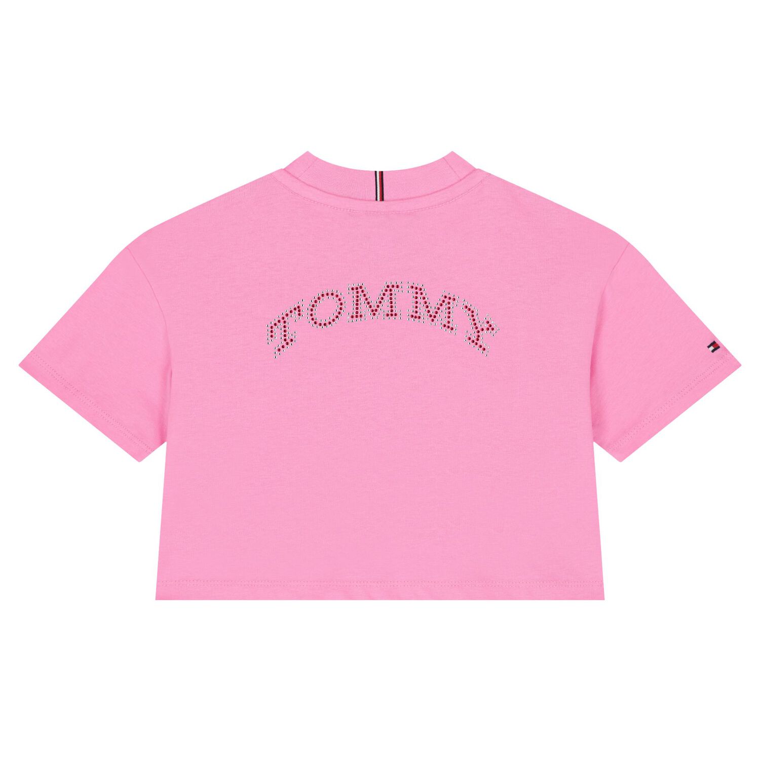 Girls Pink Embellished Logo T-Shirt, 2, hi-res