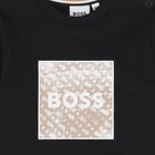 توب  أطفال بأكمام طويلة بالشعار باللون الأسود للأولاد, 1, hi-res