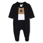 Baby Boys Black Logo Babygrow Gift Set, 1, hi-res