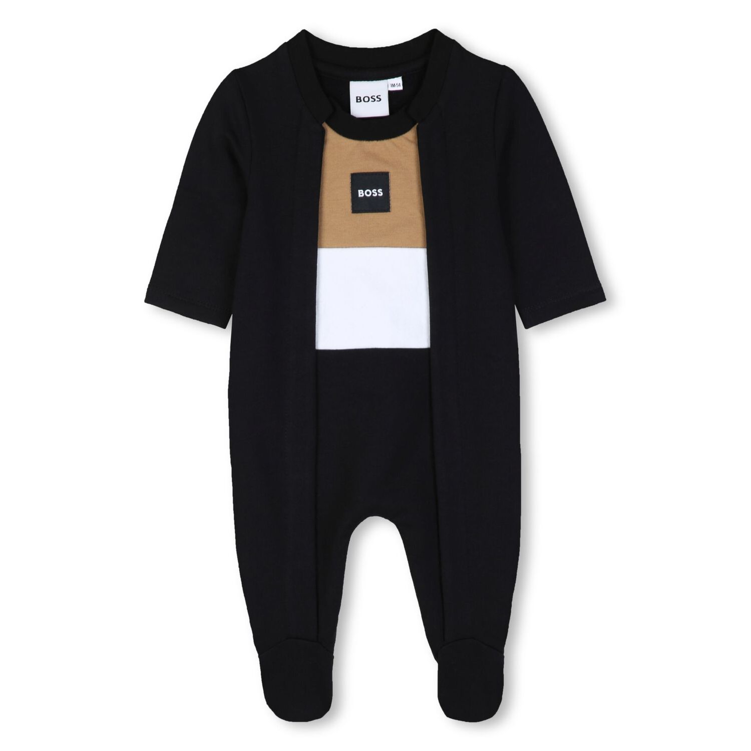 Baby Boys Black Logo Babygrow Gift Set, 1, hi-res