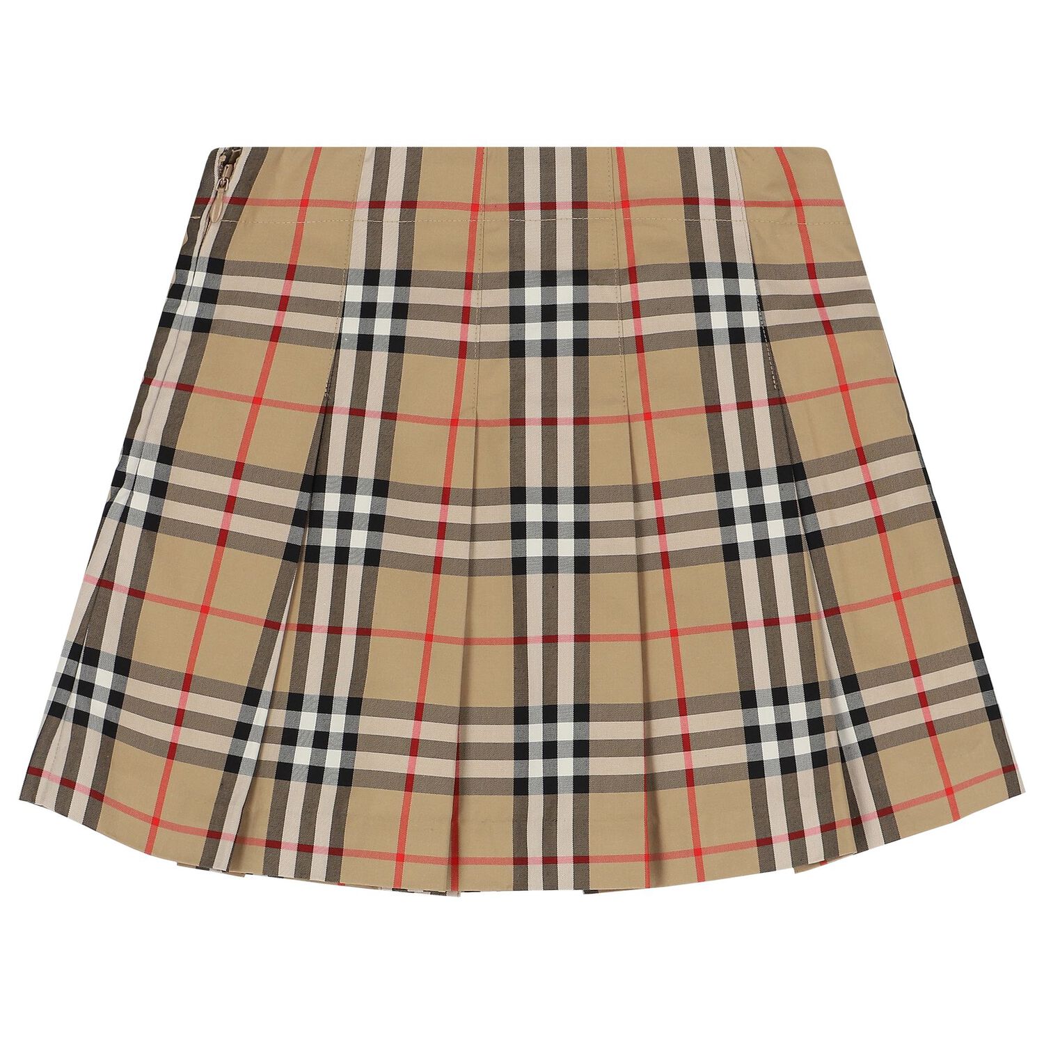 Girls Beige Check Skirt, 1, hi-res image number null