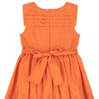Girls Orange Embroidered Dress, 1, hi-res