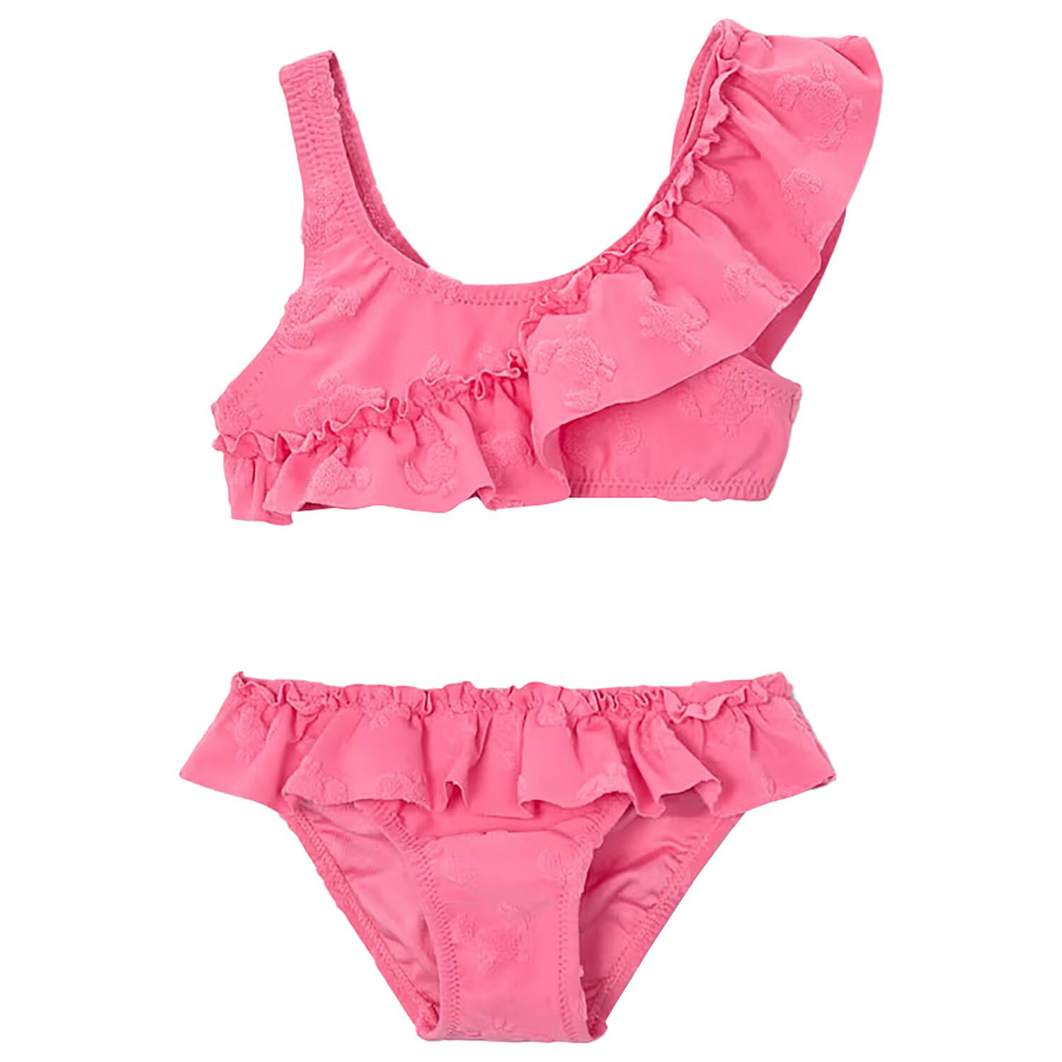 Girls Pink Ruffled Bikini, 2, hi-res