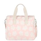 حقيبه تغيير حفاضات بالشعار للبنات مزينه بالزهور باللون الوردى والعاجى , 1, hi-res