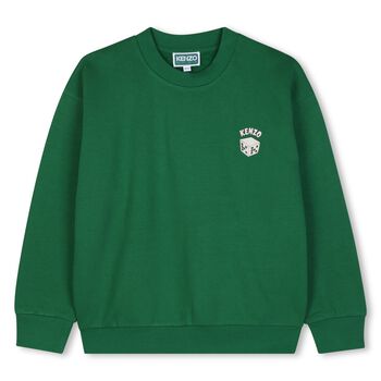 Boys Green Dice Logo Sweatshirt