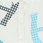Younger Boys White Logo Shirt, 1, hi-res