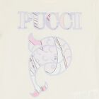 Girls Ivory Embroidered Logo T-Shirt, 2, hi-res