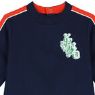 Younger Boys Navy Blue Logo Sweatshirt, 1, hi-res