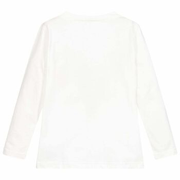Younger Boys White Long Sleeve Top