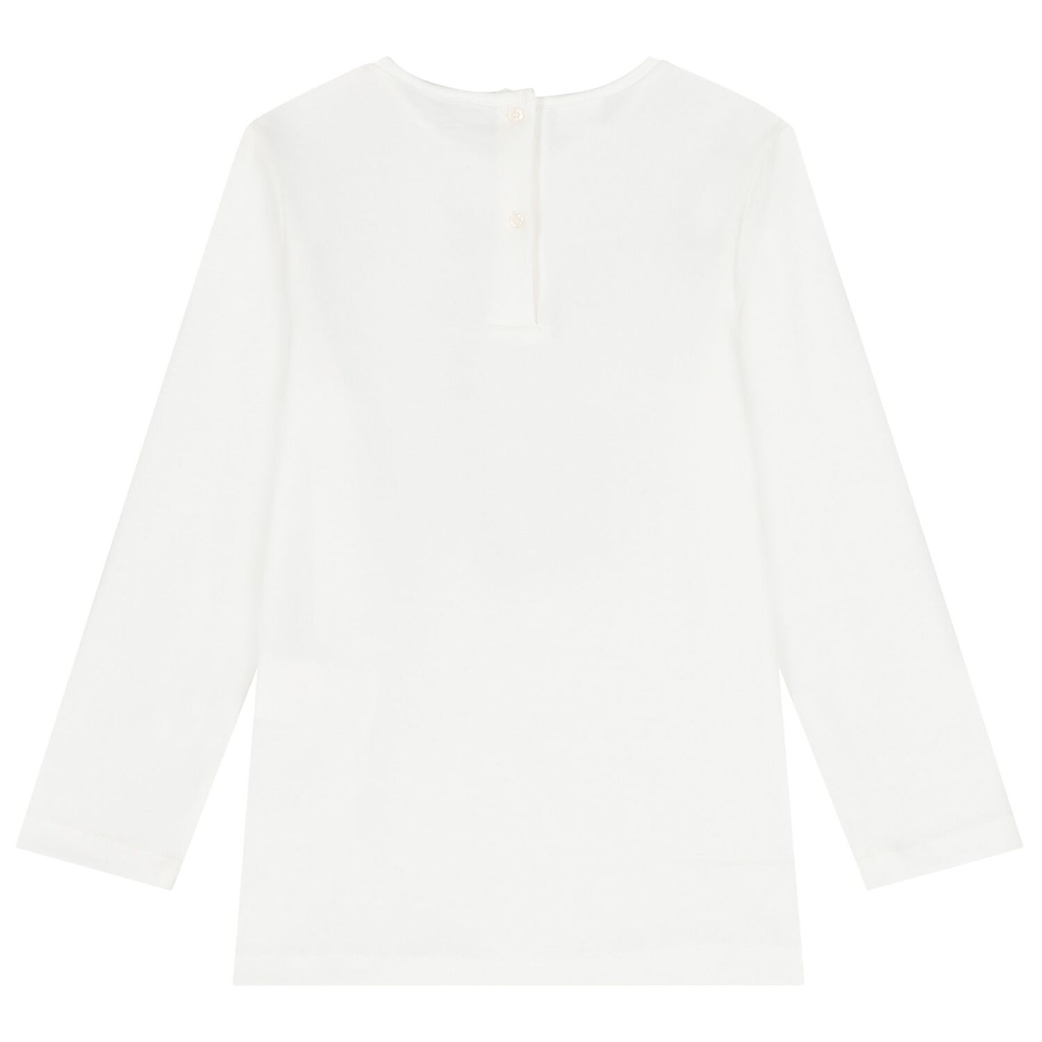 توب بنات بأكمام بشعار تيدي باللون العاجي, 1, hi-res