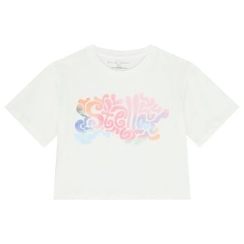 Girls White Logo T-Shirt