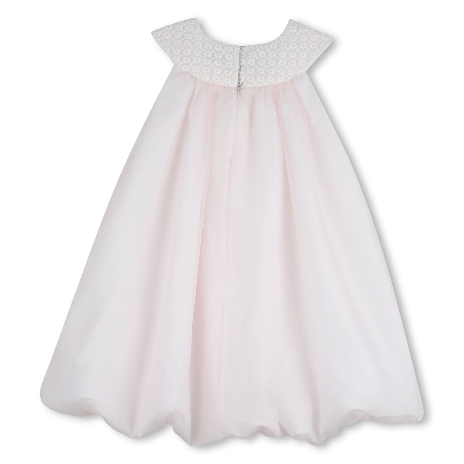 Girls Mini Me Pink Bow Organza Dress, 1, hi-res