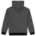 توب بنات هودي بسحاب بالشعار باللون الأسود, 3, hi-res