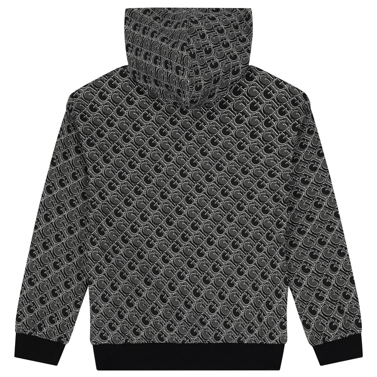 توب بنات هودي بسحاب بالشعار باللون الأسود, 3, hi-res image number null