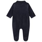 Baby Boys Navy Blue Logo Babygrow, 2, hi-res