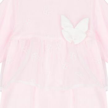 Baby Girls Pink Butterfly Babygrow
