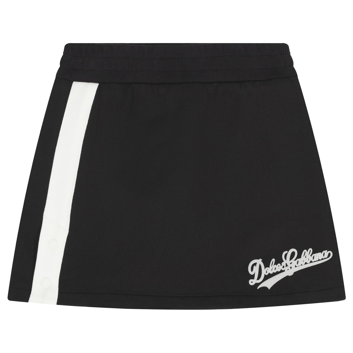 Girls Black & White Logo Skirt, 1, hi-res