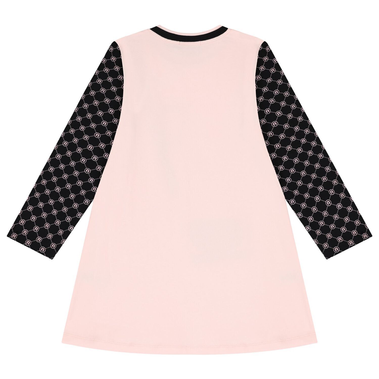 Girls Black & Pink Logo Dress, 1, hi-res