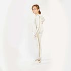 Girls Grey Logo Zip Up Top, 1, hi-res