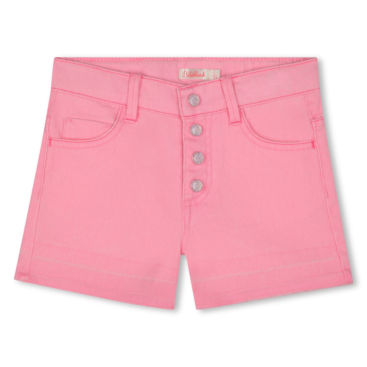 Girls Pink Denim Shorts, 2, hi-res image number null