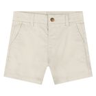 Younger Boys Beige Chino Shorts, 2, hi-res
