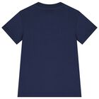 Boys Navy Blue Teddy Logo T-Shirt, 1, hi-res