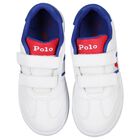 Boys White Logo Trainers, 1, hi-res