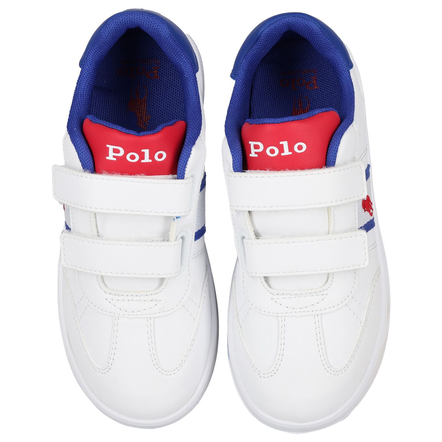 Boys White Logo Trainers, 1, hi-res
