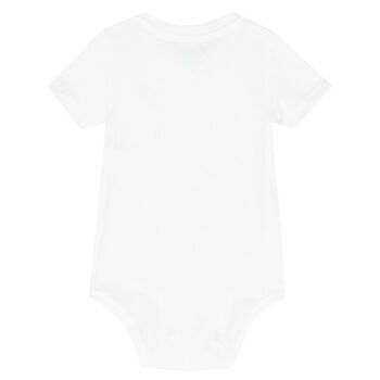 Baby Boys White Logo Bodysuit