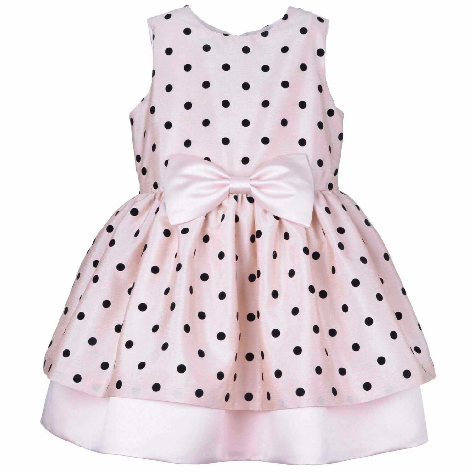 Girls Pink Spotted Dress, 1, hi-res