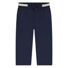 Younger Boys Navy Blue Trousers, 2, hi-res