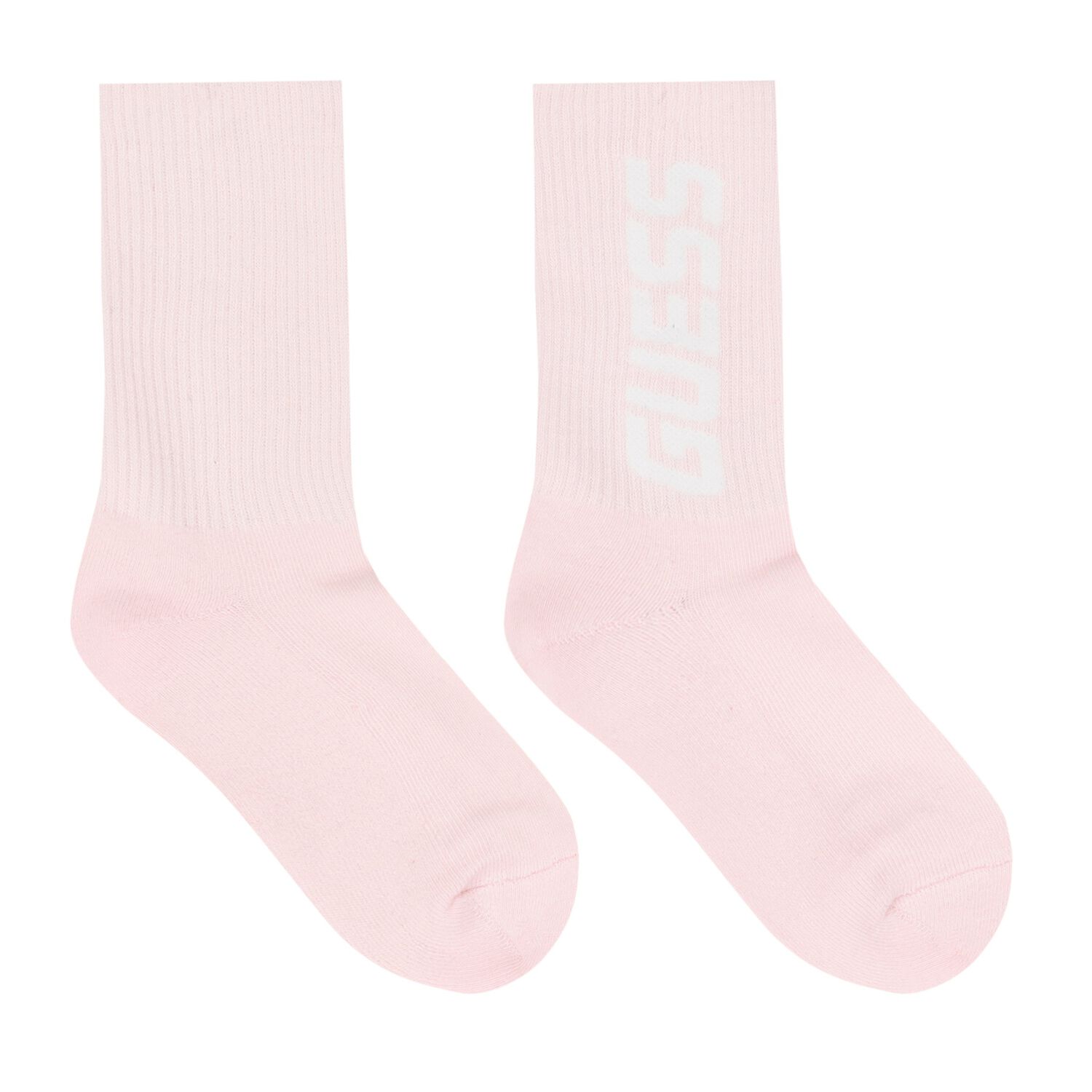 Girls Pink Logo Socks, 2, hi-res image number null